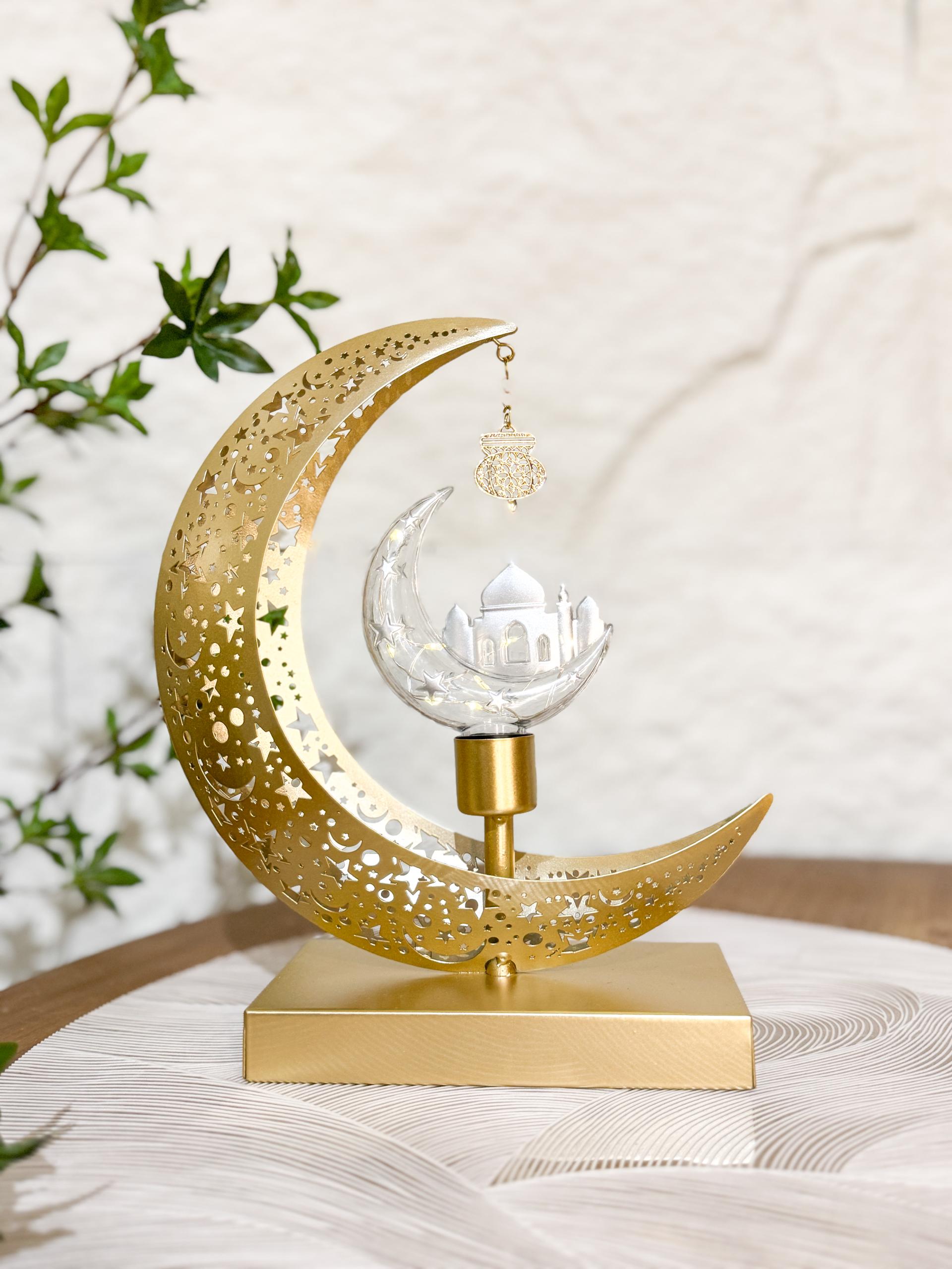 Arabic LED Crescent Lamp with Pendants