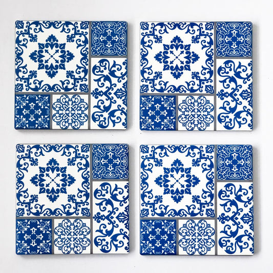 Set of 4 Oriental Ceramic Coasters